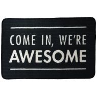 Pavilion Gift Company Pavilion - Come in, Were Awesome Dark Gray Non Slip Door Mat