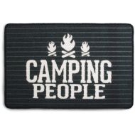 Pavilion Gift Company Pavilion - Camping People Dark Gray Door Mat