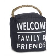 Pavilion Gift Company Open Door Decor 5 x 6 Navy Door Stopper Welcome Family & Friends