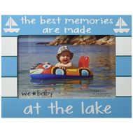 [아마존베스트]Pavilion Gift Company We Baby The Best Memories are Made at The Lake Picture Frame, Teal,...