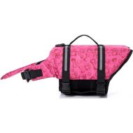 Paw Essentials Dog Life Jackets with Extra Padding for Dogs - Pink, Large, Chest:21.65-27.56, Neck:14.96-18.90, Length:13.78