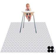 [아마존베스트]Paw Legend Washable Highchair Splat Floor Mat- Anti-Slip Silicone Spot Splash Mess Mat(53 X...