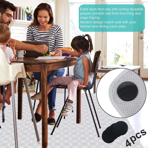  [아마존베스트]Paw Legend Washable Highchair Splat Floor Mat- Anti-Slip Silicone Spot Splash Mess Mat(53 X...