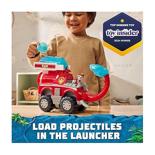  PAW Patrol Jungle Pups, Marshall Elephant Firetruck with Projectile Launcher, Toy Truck with Action Figure, Kids Toys for Boys & Girls Ages 3 and Up