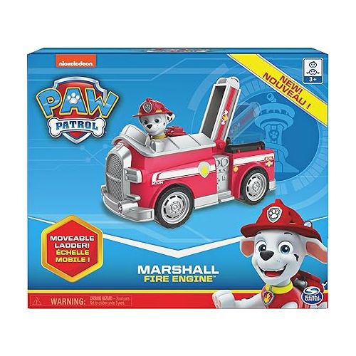  Paw Patrol, Marshall’s Fire Engine Vehicle with Collectible Figure, for Kids Aged 3 and Up