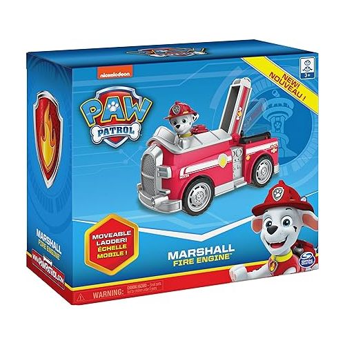  Paw Patrol, Marshall’s Fire Engine Vehicle with Collectible Figure, for Kids Aged 3 and Up