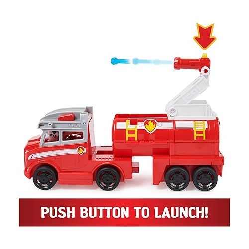  Paw Patrol, Big Truck Pup’s Marshall Transforming Toy Trucks with Collectible Action Figure, Kids Toys for Ages 3 and up