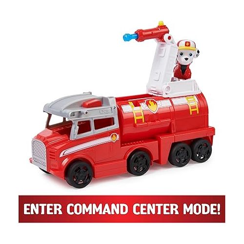  Paw Patrol, Big Truck Pup’s Marshall Transforming Toy Trucks with Collectible Action Figure, Kids Toys for Ages 3 and up