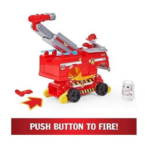  Paw Patrol, Marshall Rise and Rescue Transforming Toy Car with Action Figures and Accessories, Kids Toys for Ages 3 and up