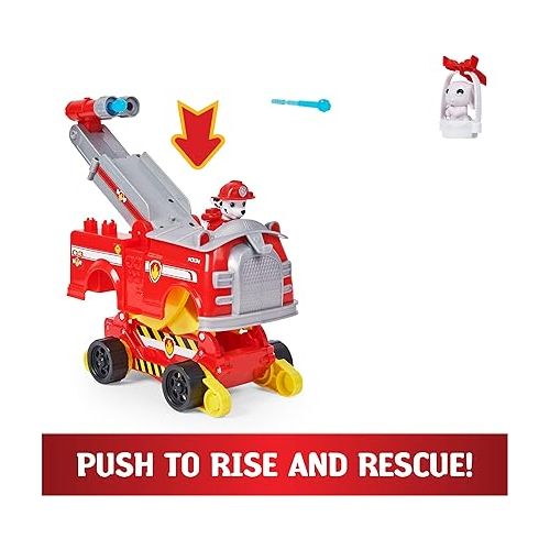  Paw Patrol, Marshall Rise and Rescue Transforming Toy Car with Action Figures and Accessories, Kids Toys for Ages 3 and up