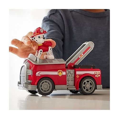  Paw Patrol, Marshall’s Firetruck, Toy Truck with Collectible Action Figure, Sustainably Minded Kids Toys for Boys & Girls Ages 3 and Up