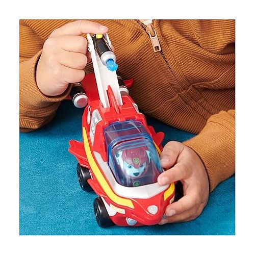  Paw Patrol Aqua Pups Marshall Transforming Dolphin Vehicle with Collectible Action Figure, Kids Toys for Ages 3 and up