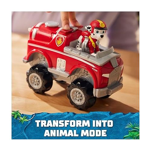  Paw Patrol Jungle Pups, Marshall Elephant Vehicle, Toy Truck with Collectible Action Figure, Kids Toys for Boys & Girls Ages 3 and Up