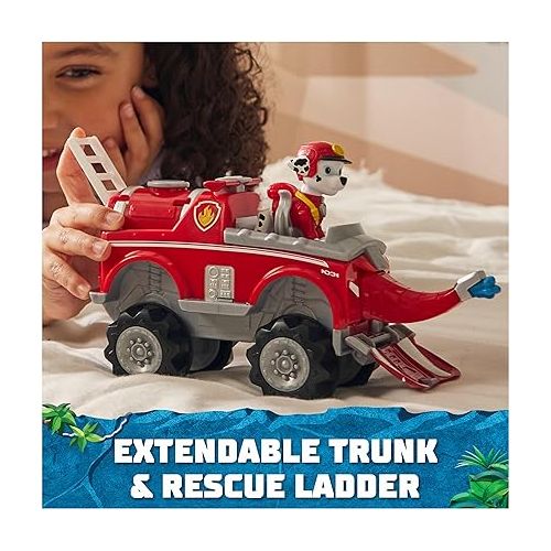  Paw Patrol Jungle Pups, Marshall Elephant Vehicle, Toy Truck with Collectible Action Figure, Kids Toys for Boys & Girls Ages 3 and Up
