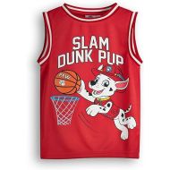 Paw Patrol Boys Marshall Basketball Jersey | Kids Slam Dunk Pup Red Sports Basketball Vest | Childrens Merchandise