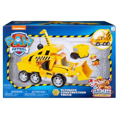  Paw Patrol, Ultimate Rescue Construction Truck with Lights, Sound & Mini Vehicle, for Ages 3 & Up