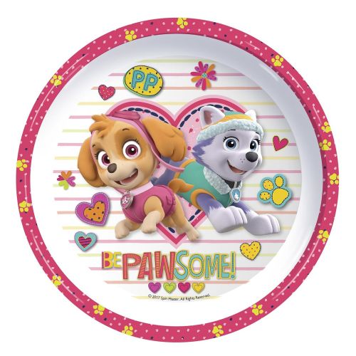  Paw Patrol Madchen Becher, Schale, Teller-Set, pink, Set von 3