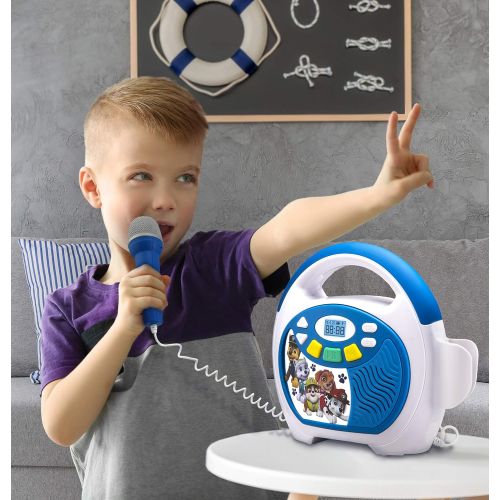  [아마존핫딜][아마존 핫딜] Paw Patrol Bluetooth Sing Along Portable MP3 Player Real Working Microphone Storesup To 16 Hours of Music with 1 GB built in memory USB Port To Expand Your Content built in Recharg