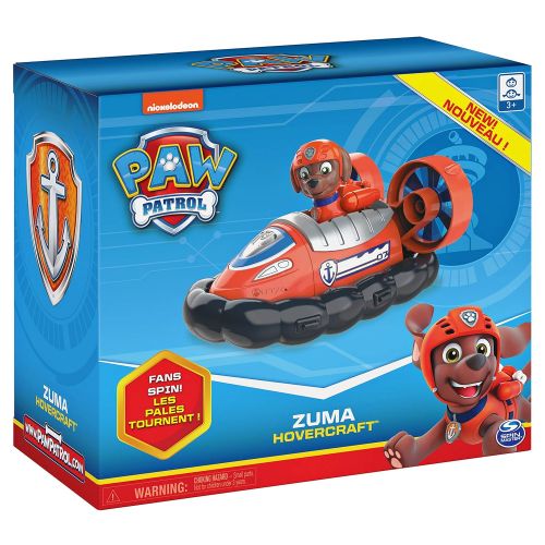 [아마존베스트]Paw Patrol, Zuma’s Hovercraft Vehicle with Collectible Figure, for Kids Aged 3 and Up