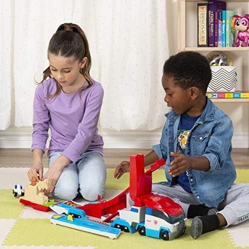  [아마존베스트]Paw Patrol, Launch’N Haul Paw Patroller, Transforming 2-in-1 Track Set for True Metal Die-Cast Vehicles