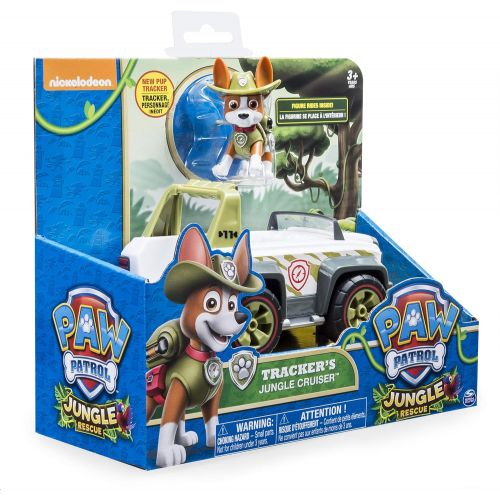  [아마존베스트]Paw Patrol, Jungle Rescue, Tracker’s Jungle Cruiser, Vehicle & Figure