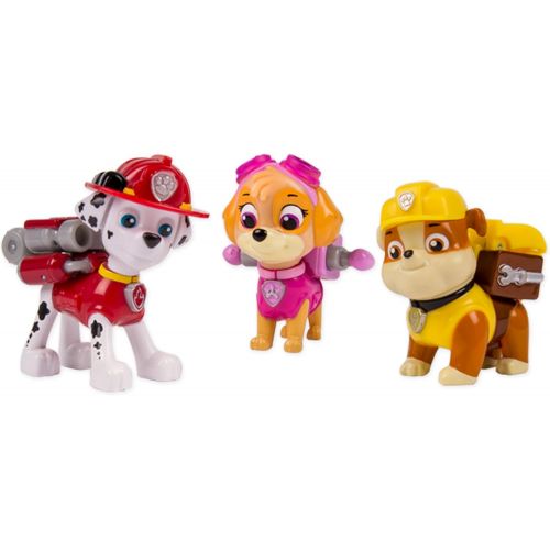  Paw Patrol Action Pack Pups 3pk Figure Set Marshal, Skye, Rubble