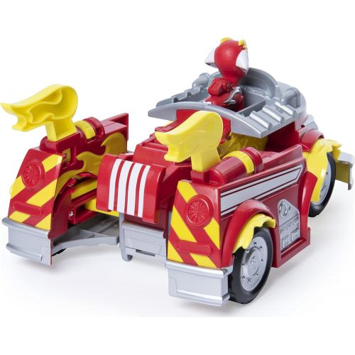  Paw Patrol, Mighty Pups Super Paws Marshall’s Powered Up Fire Truck Transforming Vehicle