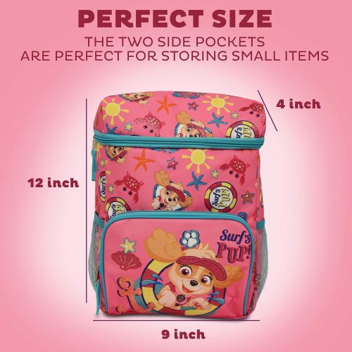  Paw Patrol Insulated Cooler Backpacks, Two Mesh Pockets, Adjustable Straps