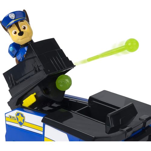  Paw Patrol, Chase Split-Second 2-in-1 Transforming Police Cruiser Vehicle with 2 Collectible Figures