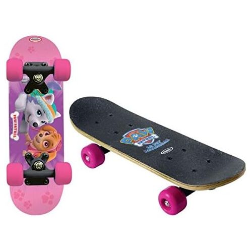  Paw Patrol Kids 17-Inch Maple Wood Mini Skateboard Cruiser, Black/Pink (OPAW247-F)