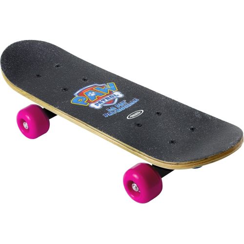  Paw Patrol Kids 17-Inch Maple Wood Mini Skateboard Cruiser, Black/Pink (OPAW247-F)