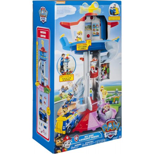  Nickelodeon PAW Patrol My Size Lookout Tower with Exclusive Vehicle, Rotating Periscope & Lights & Sounds