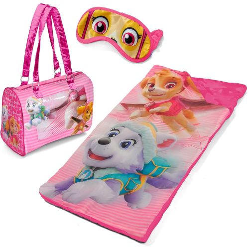  Paw Patrol Jr. Paw Patrol Girls Sleepover Set - Sleeping Bag, Tote Purse & Eye Mask