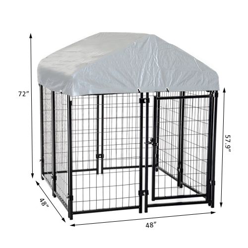  PawHut Outdoor Covered Dog Box Kennel