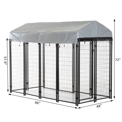  PawHut Outdoor Covered Dog Box Kennel