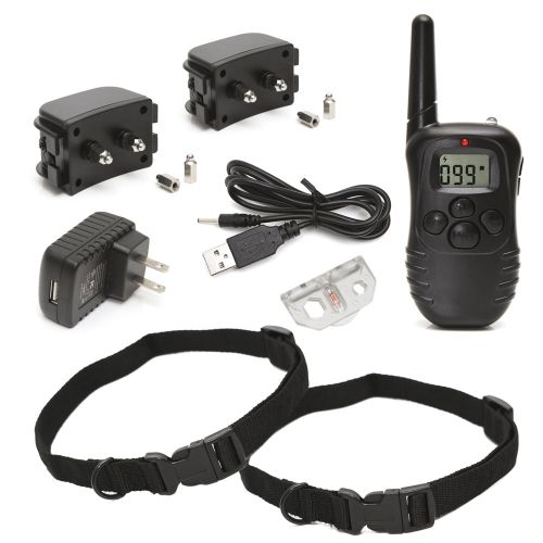 제네릭 Generic Remote Dog Training Collar 330 Yard Radius LCD 100LV Shock Pet Bark