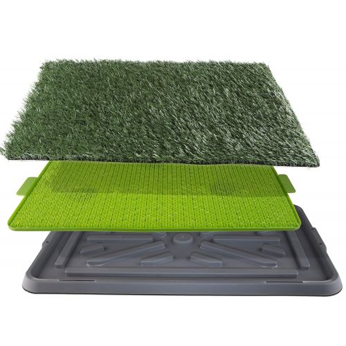  Paws & Pals Dog Grass Pee Pad Potty - Artificial Grass Patch for Dogs - Pet Litter Box Training Pads Best for Puppy Indoor Turf - Fresh Fake Porch Lawn Toilet Mat Bathroom Tray - Doggie Traine