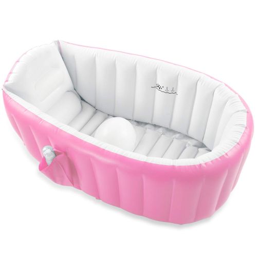  [아마존베스트]Baby Inflatable Bathtub, Pawsky Portable Infant Toddler Bathing Tub Non Slip Travel Bathtub Mini Air...