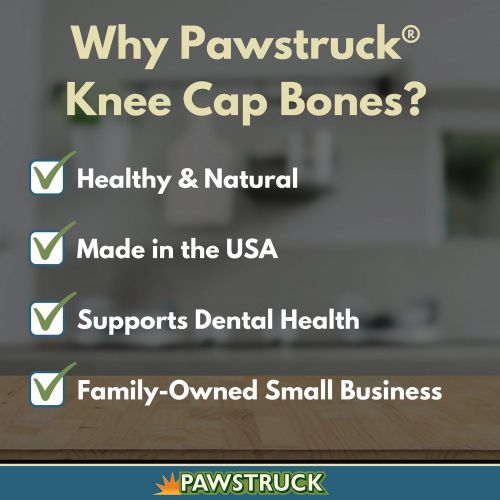  [아마존핫딜][아마존 핫딜] Pawstruck Knee Cap Bones for Dogs | Made in USA & Natural | Long Lasting Meaty Chews Made American Cattle | Single Ingredient Meat Treat, No Artificial Flavors | Supports Dental He