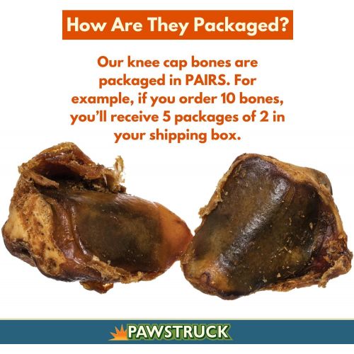  [아마존핫딜][아마존 핫딜] Pawstruck Knee Cap Bones for Dogs | Made in USA & Natural | Long Lasting Meaty Chews Made American Cattle | Single Ingredient Meat Treat, No Artificial Flavors | Supports Dental He