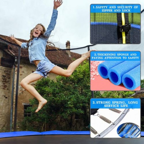  PayLessHere 10 FT Trampoline Combo Bounce Jump Safety Enclosure Net WSpring