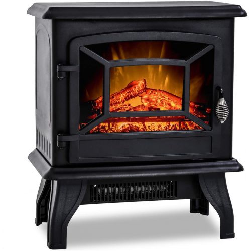  PayLessHere 20 H Electric Fireplace Heater,Electric Fireplace Adjustable Color Curve Glass Wall Mounted and Standing Fireplace Adjustable w/Remote