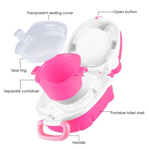  [아마존베스트]Pazaka The Latest Baby Toilet Cute Portable Cartoon Travel Potty Car Squatting Children Potty Training Girl Boy...