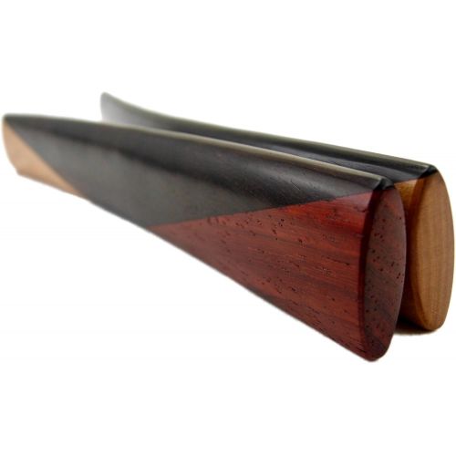  Pea Patch Minstrel-style Laminated “Tri-tone” Boxwood-Ebony-Padauk Bones (Narrow)