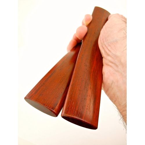  Pea Patch Minstrel-style Padauk Rhythm Bones, Wide