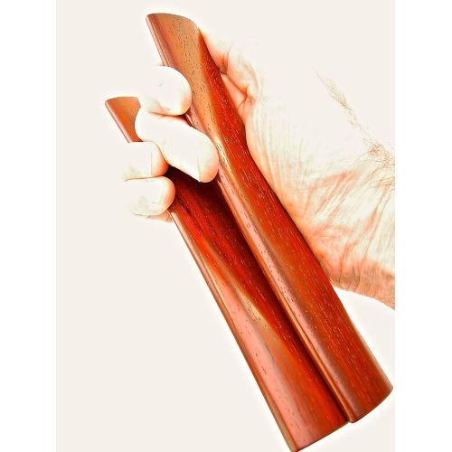  Pea Patch Minstrel-style Padauk Rhythm Bones, Wide