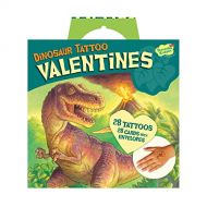 Peaceable Kingdom Dinosaur Tattoo Valentines Day Cards for Kids, 28 Card Pack with Envelopes - Great for School Parties