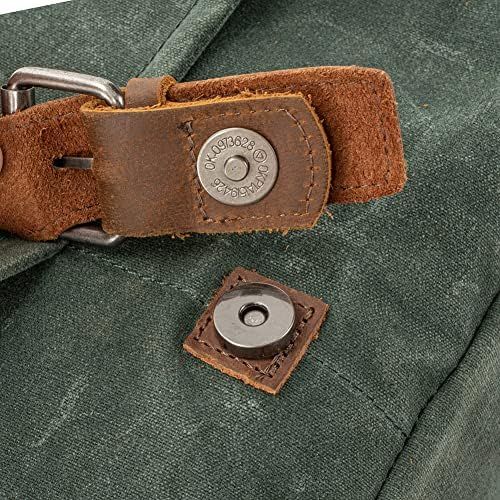  Peacechaos Camera Bag, SLR DSLR Waterproof Canvas Camera Case, Vintage Padded Shoulder Bag for Women and Men (Green)