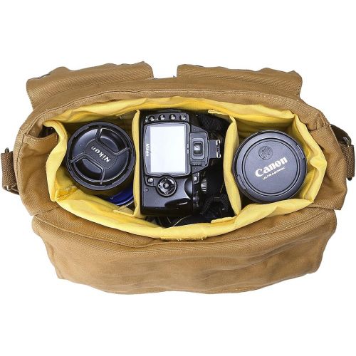  Peacechaos Camera Case DLSR SLR Insert Case Bag Portable Inner Bag Waterproof Shockproof for Mirrorless Cameras, Lenses, Nikon, Canon, Sony,Panisonic and etc