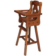 Lancasters Best Amish Handcrafted Wooden Doll High Chair, Made with Solid Oak Wood with Harvest Stain.